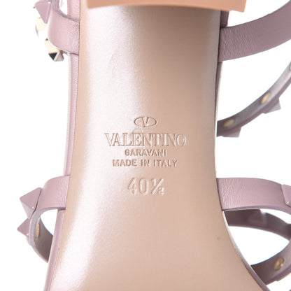 Valentino Garavani Calfskin Rockstud 60mm City Sandals 40.5 Water Rose 8 of 12