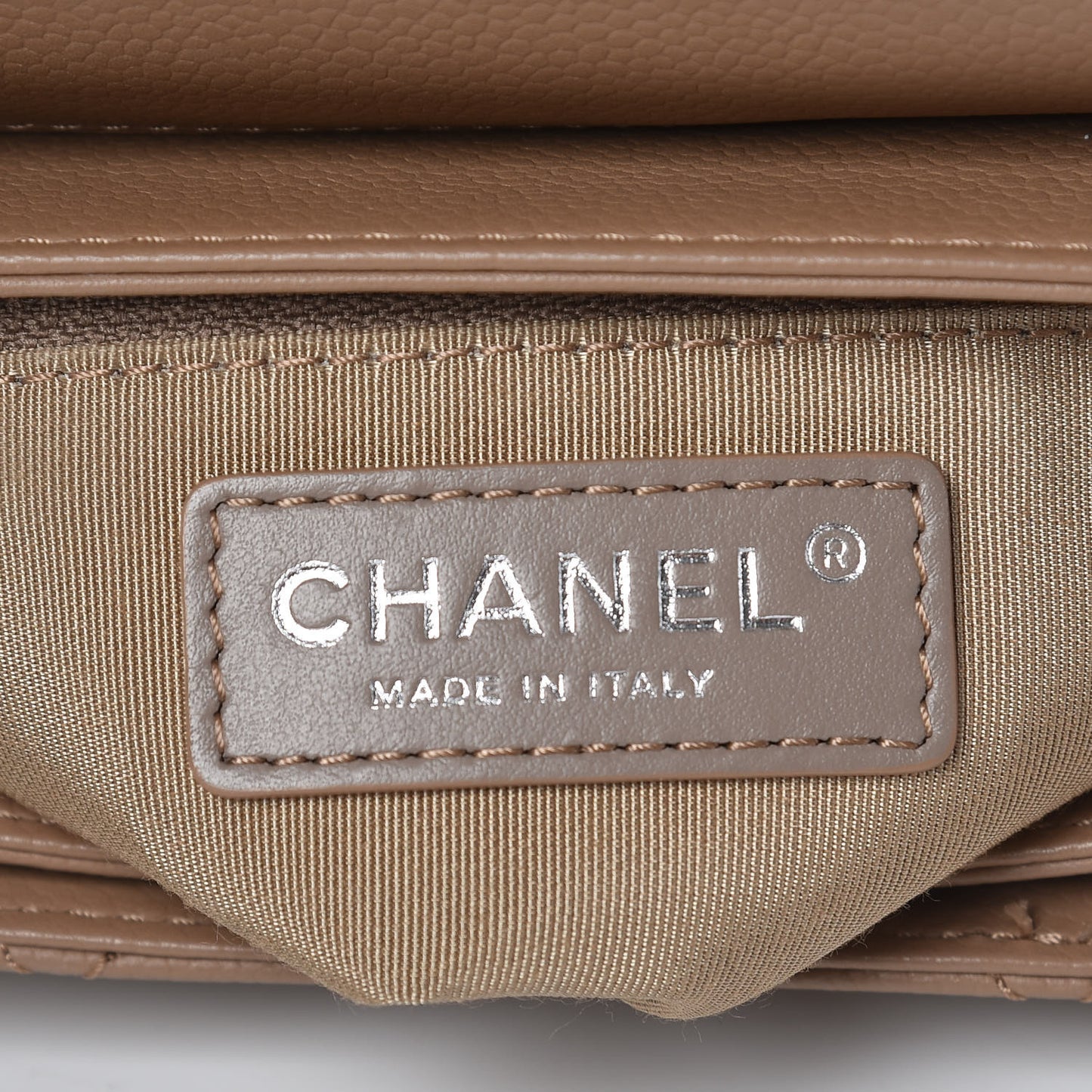 Caviar All About Flap Bag Beige