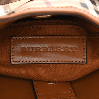Burberry Haymarket Check Medium Willenmore Hobo Tan 8 of 10