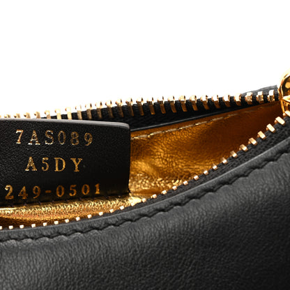 Fendi Vitello Grace Matte Nano Fendigraphy Hobo Charm Black 7 of 11