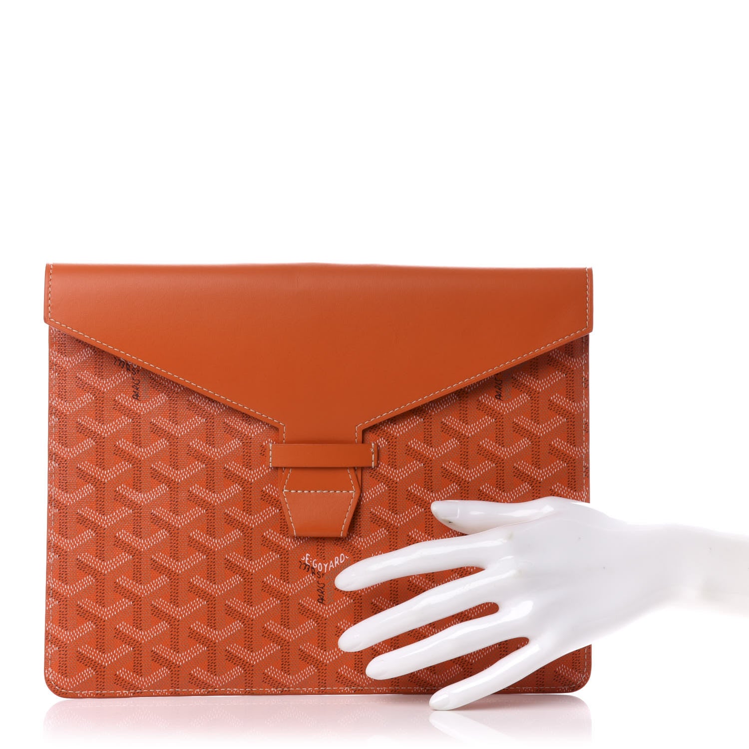 Goyard Goyardine Camondo MM Horizontal Clutch Orange 2 of 7