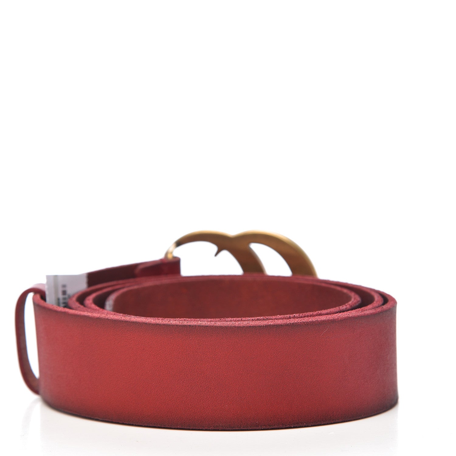 Gucci Faded Calfskin Double G 40mm Belt 105 42 Dark Red 3 of 12