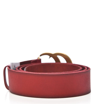 Gucci Faded Calfskin Double G 40mm Belt 105 42 Dark Red 3 of 12