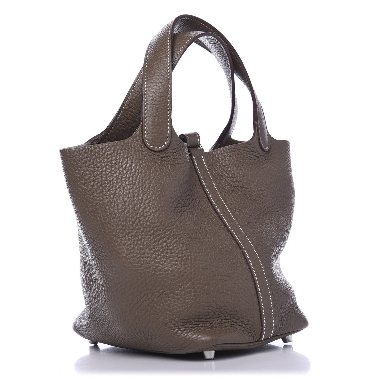 Taurillon Clemence Picotin Lock 18 PM Etoupe