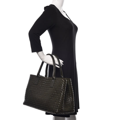 Bottega Veneta Nappa Intrecciato Medium Cabat Kaki Fondente 2 of 14