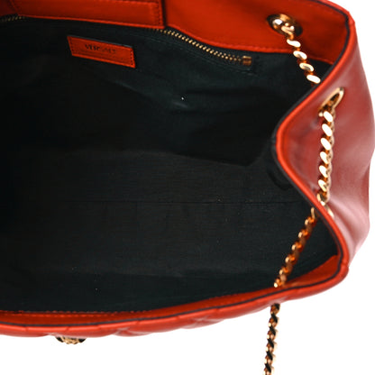 Versace Nappa Quilted Medusa Chain Shoulder Bag Orange 5 of 9