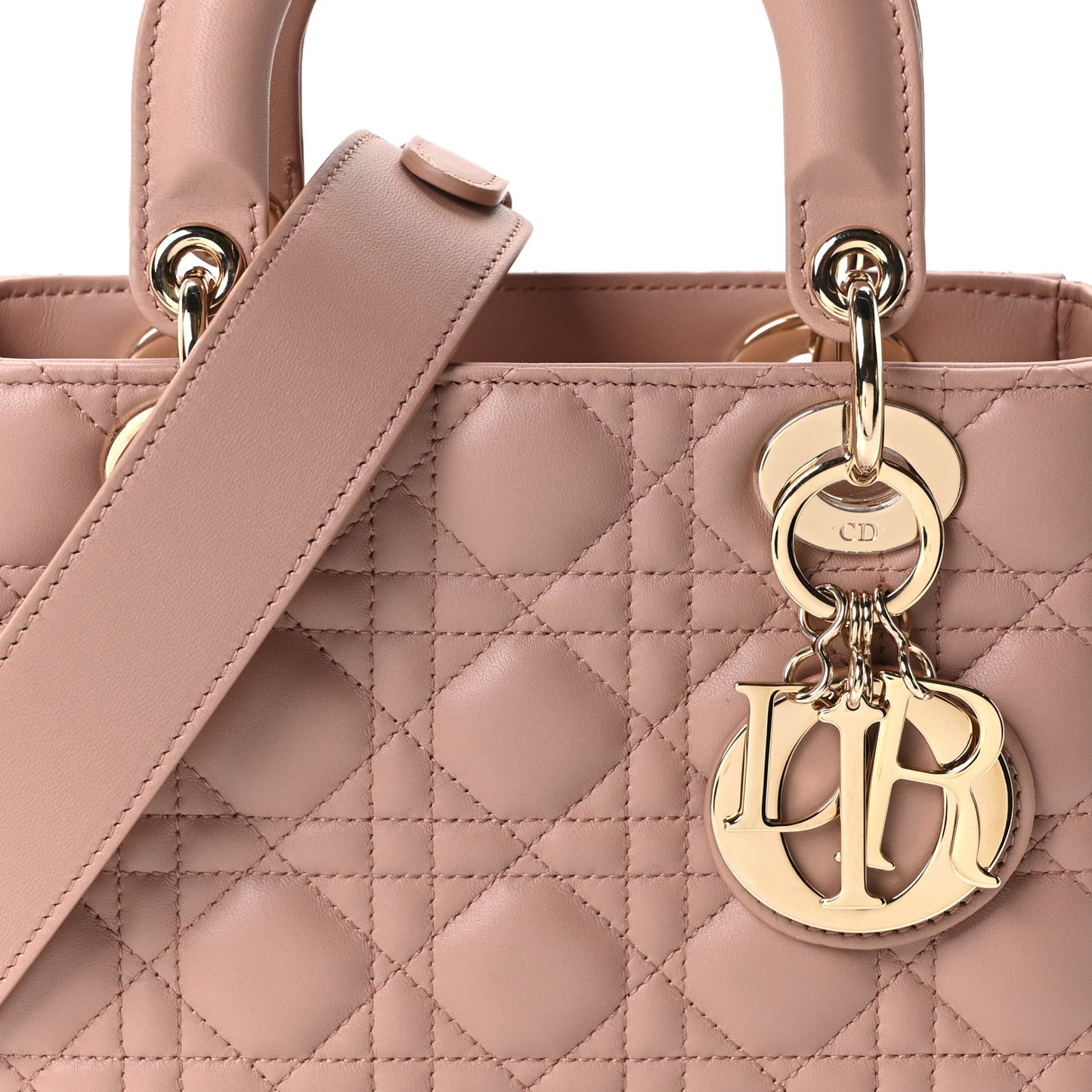 Lambskin Cannage Small Lucky Badges My Lady Dior Fard