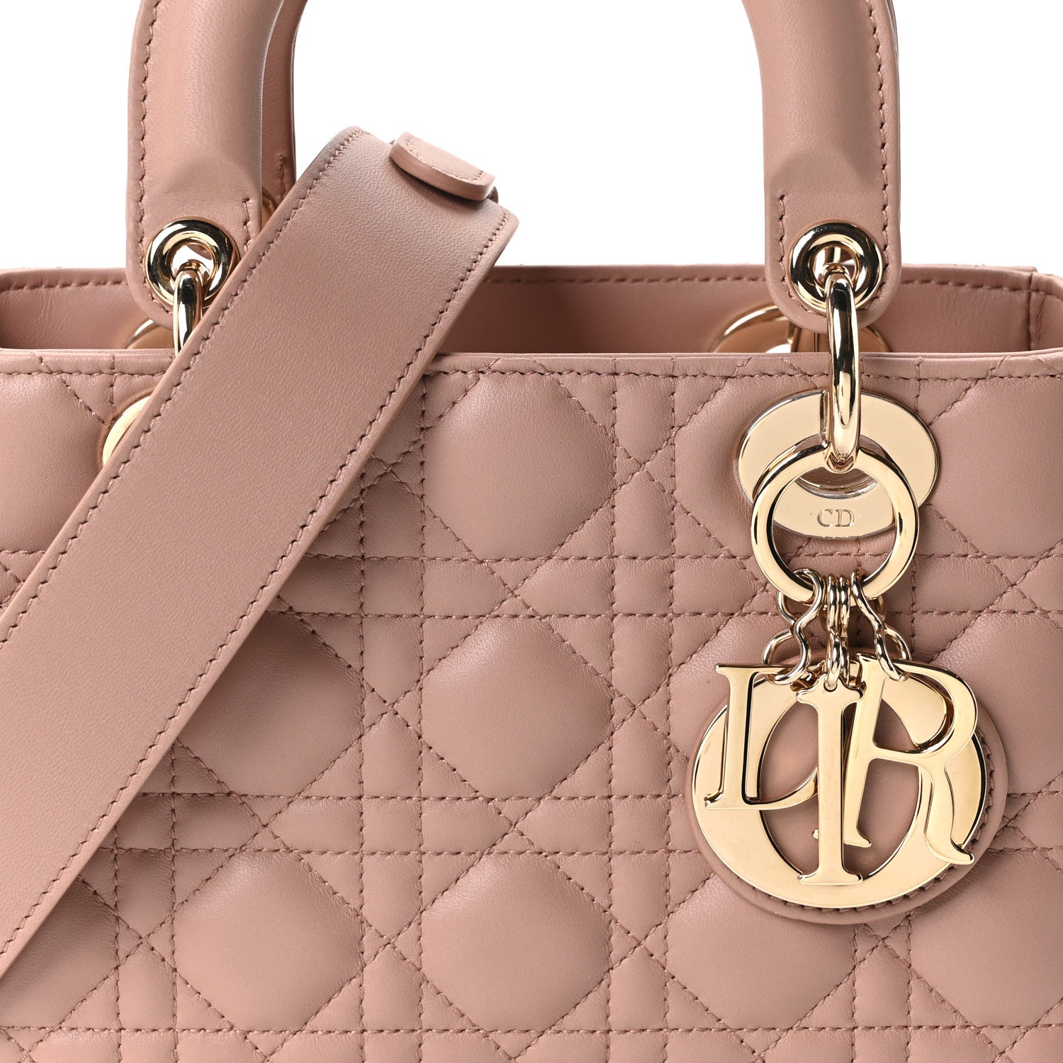 Christian Dior Lambskin Cannage Small Lucky Badges My Lady Dior Fard 8 of 11