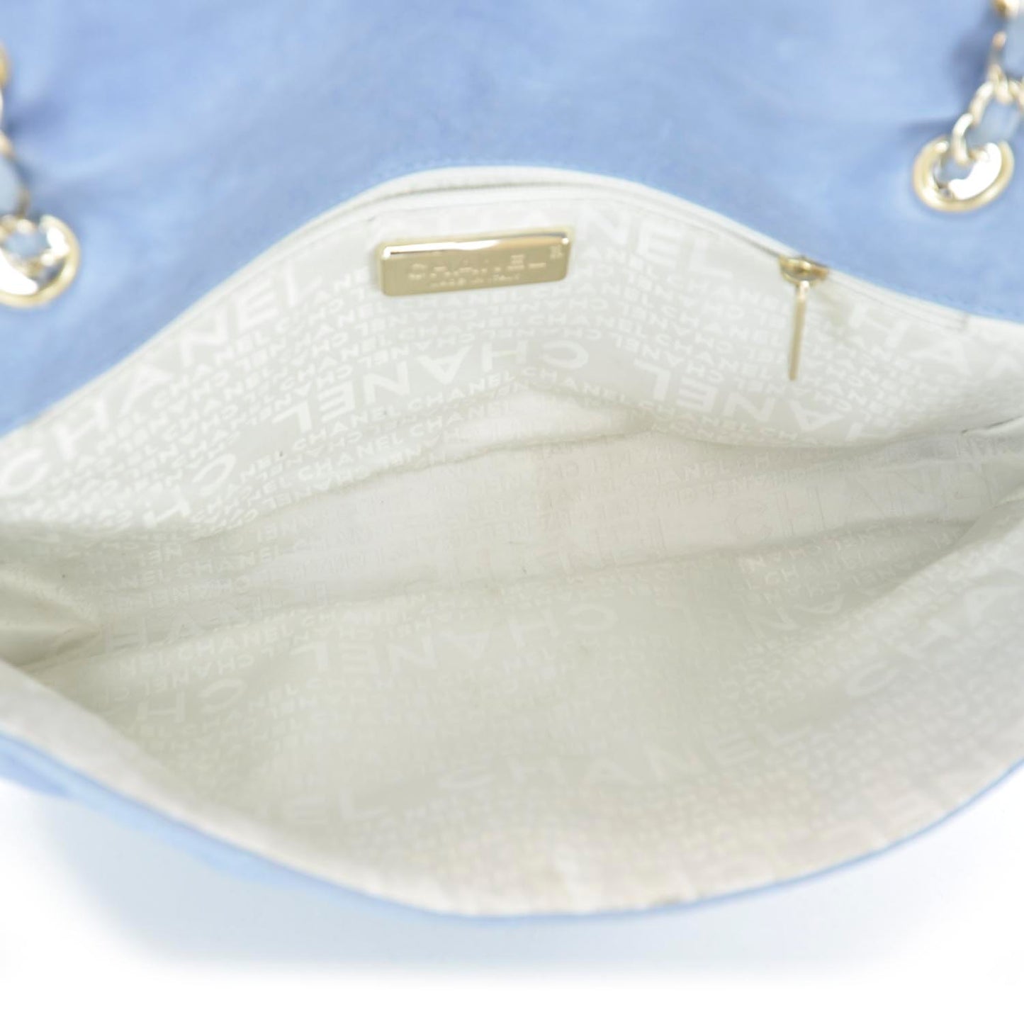 Distressed Lambskin Flap Blue