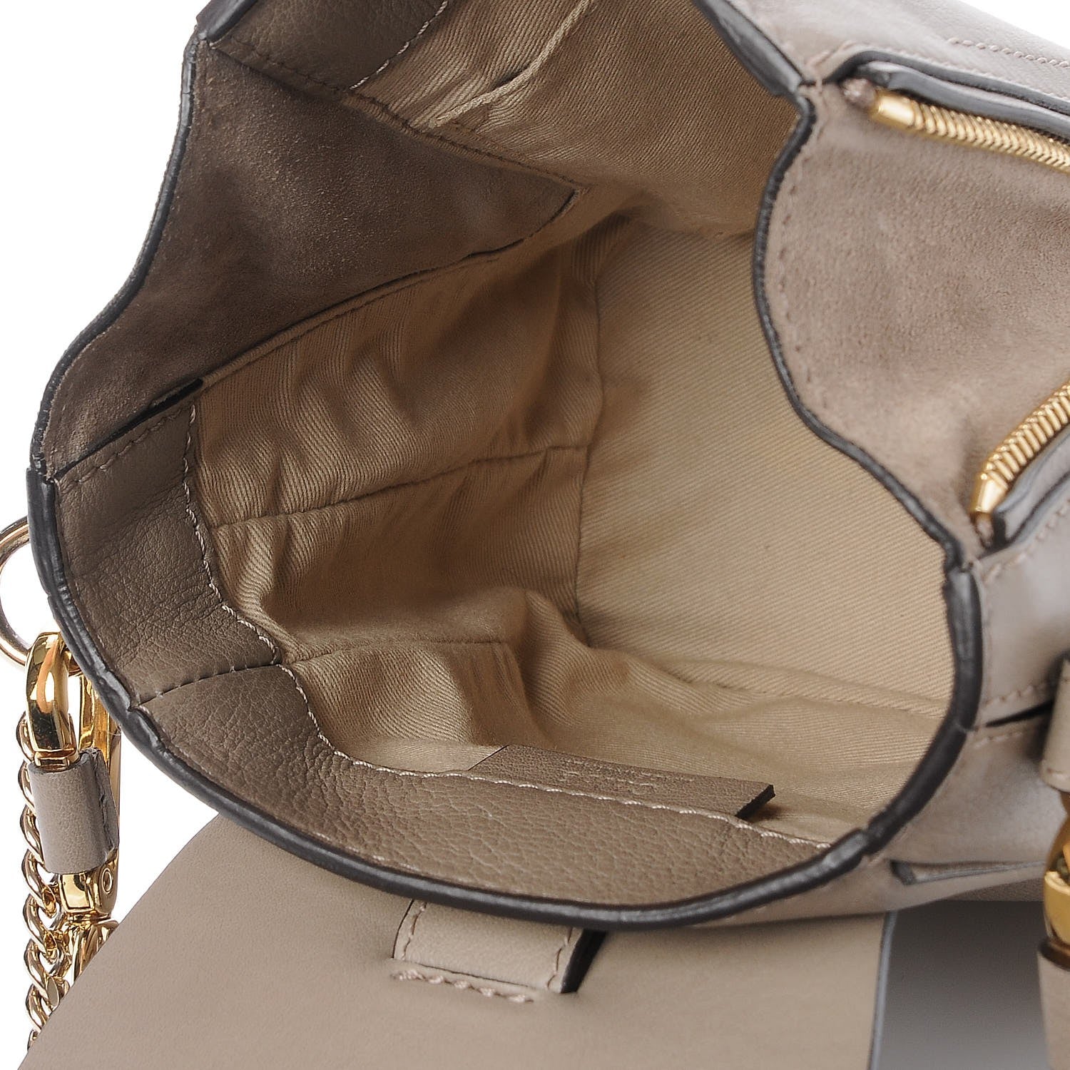 Chloe Suede Calfskin Mini Faye Backpack Motty Grey 5 of 7