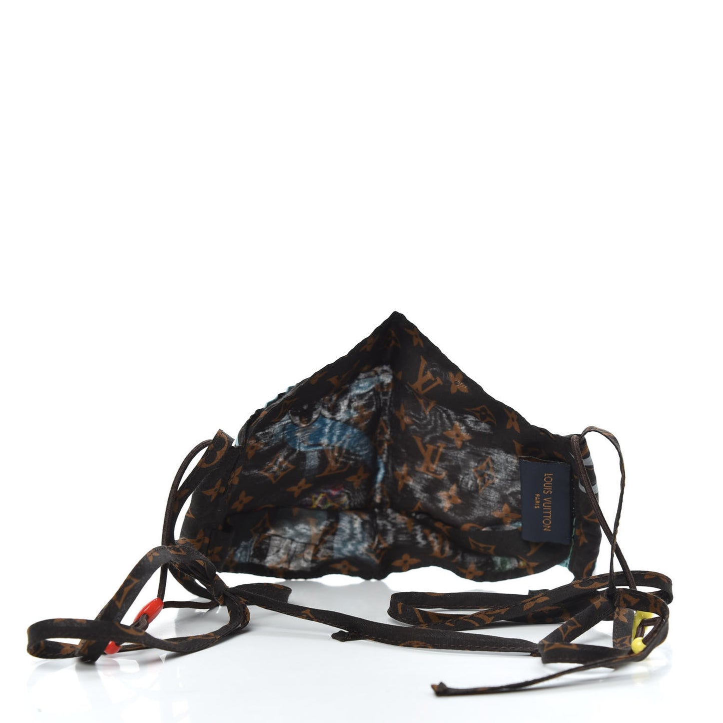 Cotton Silk Monogram LV Friends Face Mask Brown
