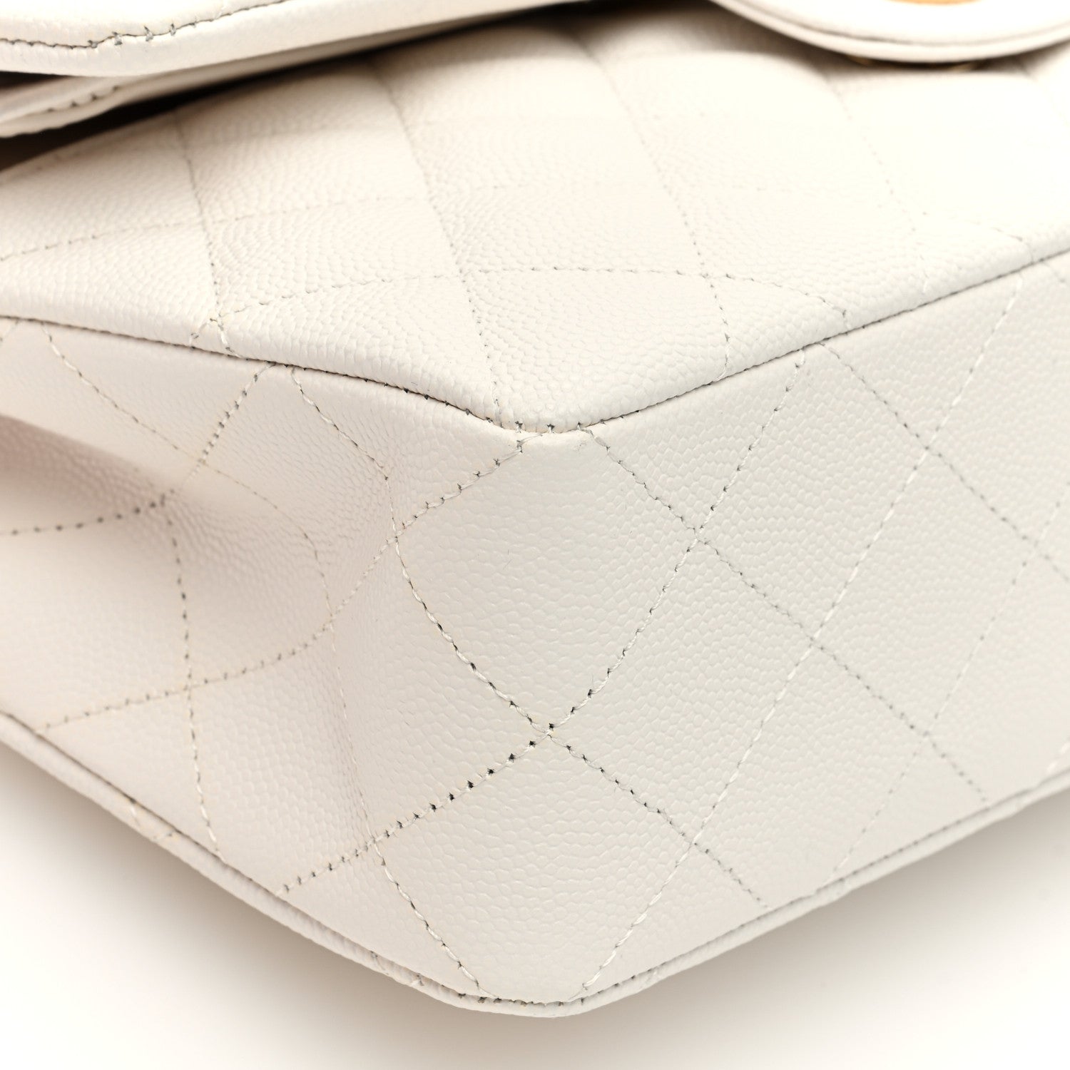 Chanel Caviar Quilted Small Double Flap White 9 of 10