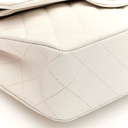 Chanel Caviar Quilted Small Double Flap White 9 of 10