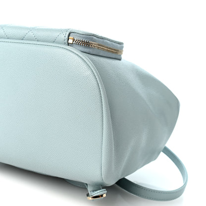 Chanel Caviar Quilted Business Affinity Backpack Light Blue 10 of 10