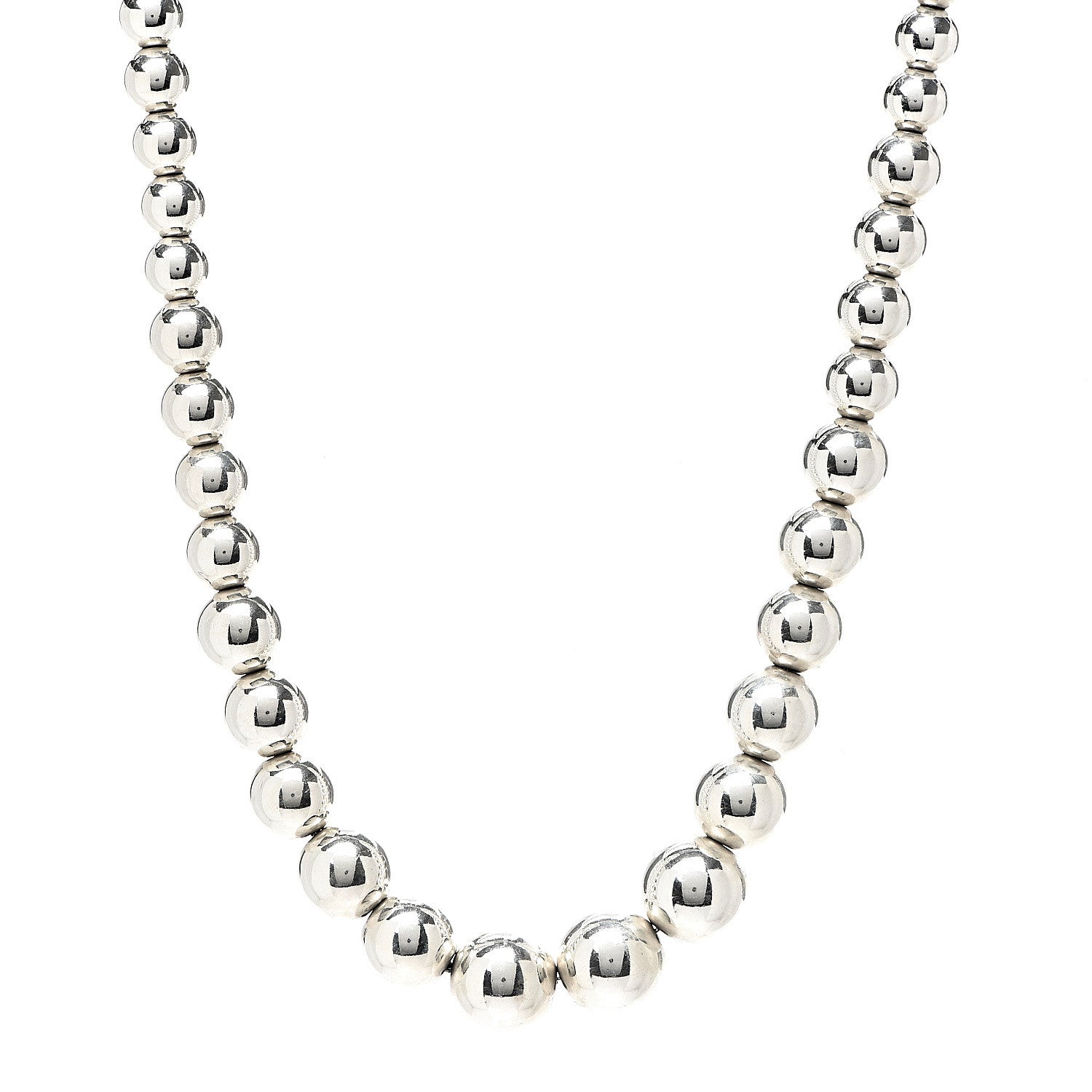 Tiffany Sterling Silver HardWear Graduated Ball Necklace 1 of 5