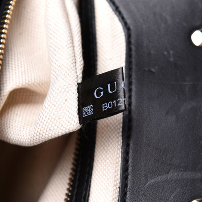 Gucci Calfskin Bamboo Frame Top Tassel Clutch Black 7 of 11