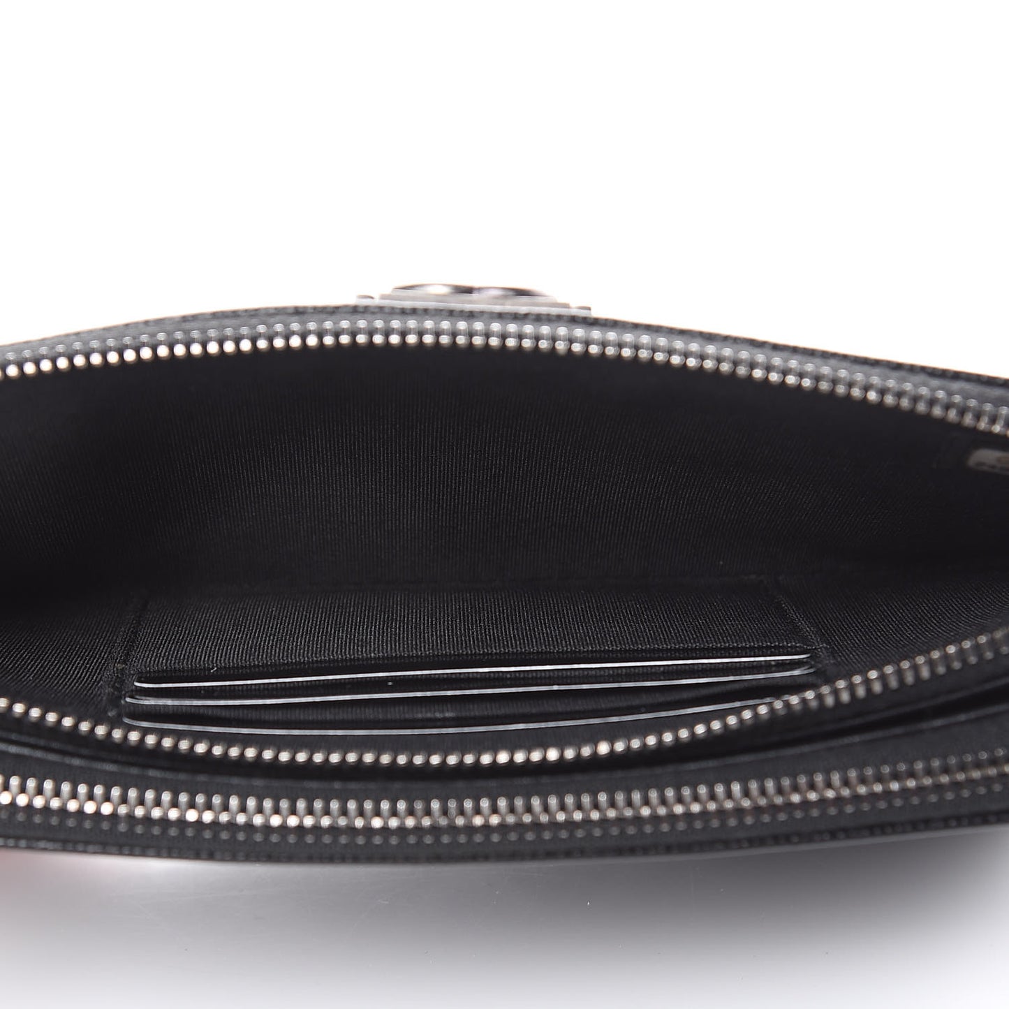 Caviar Quilted Small Boy Clutch With Chain Black