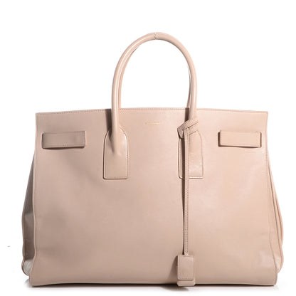 Saint Laurent Calfskin Leather Classic Large Sac de Jour Carryall Beige 1 of 10