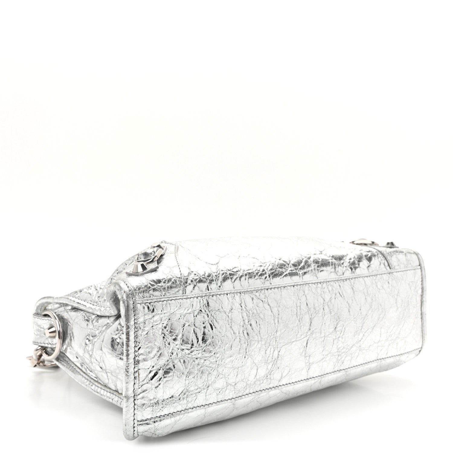 Balenciaga Metallic Agneau Silver Hardware Small Le City Silver 4 of 10