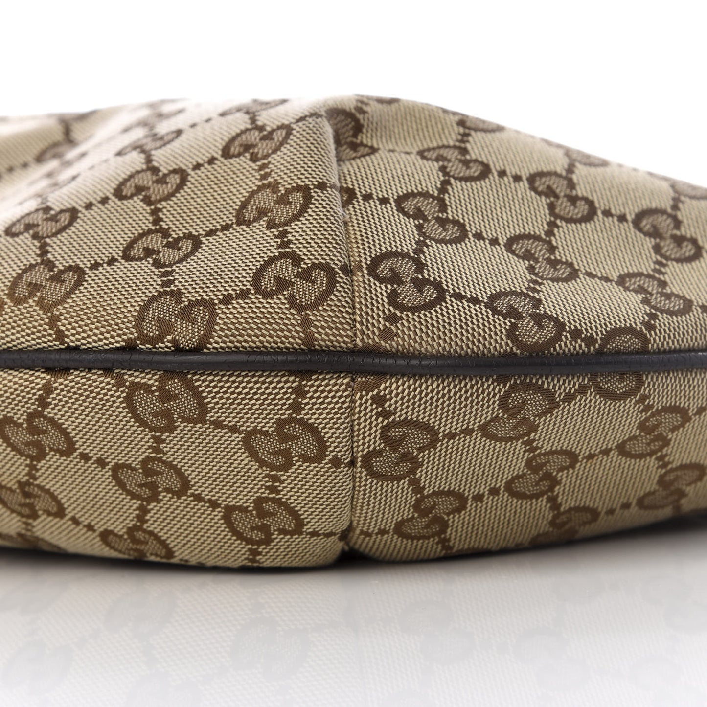 Monogram Web Medium Half Moon Hobo Dark Brown