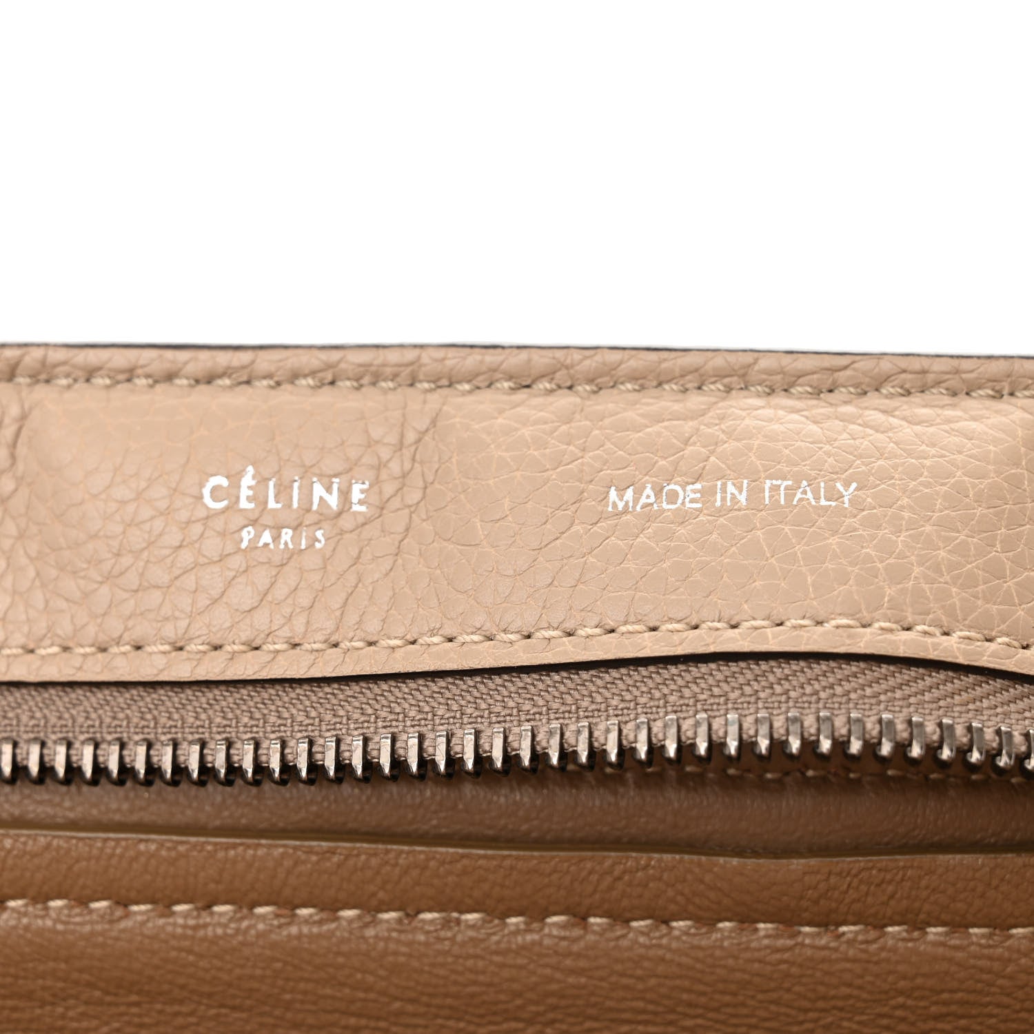 Celine Drummed Calfskin Suede Large Trapeze Dune 6 of 16