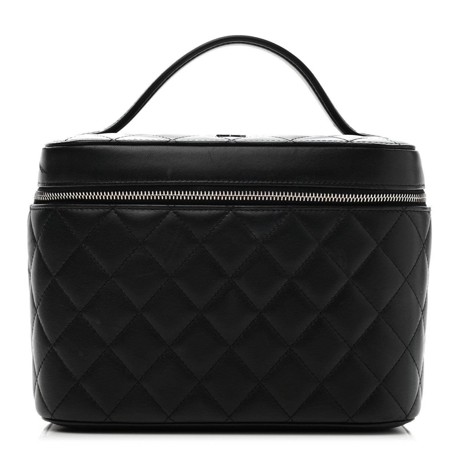 Chanel Lambskin Quilted Large Vanity Pouch Black 1 of 8