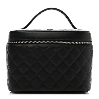 Chanel Lambskin Quilted Large Vanity Pouch Black 1 of 8