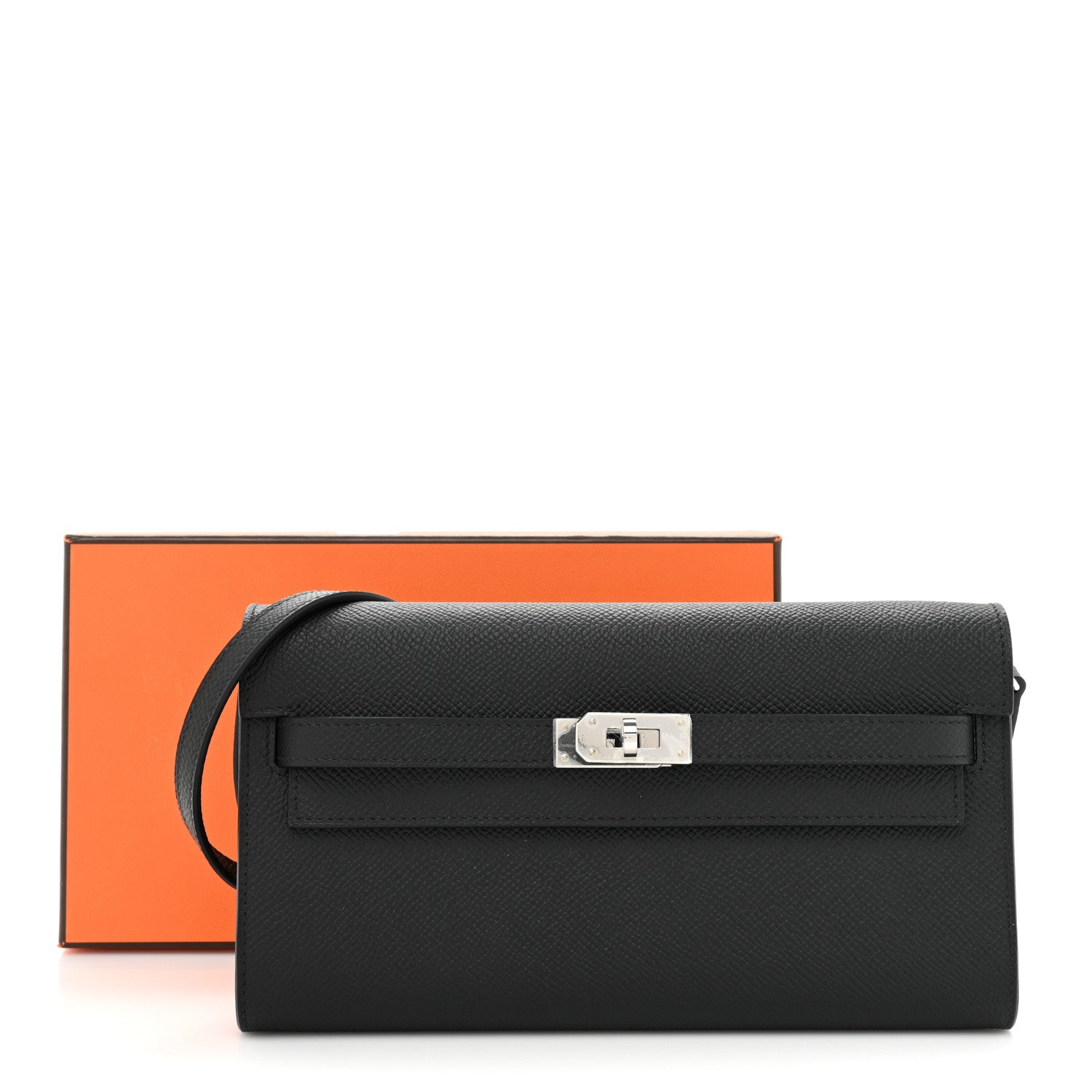 Hermes Epsom Kelly Wallet To Go Black 11 of 11