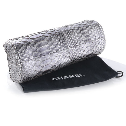 Chanel Python Timeless Clutch Dark Silver 4 of 7