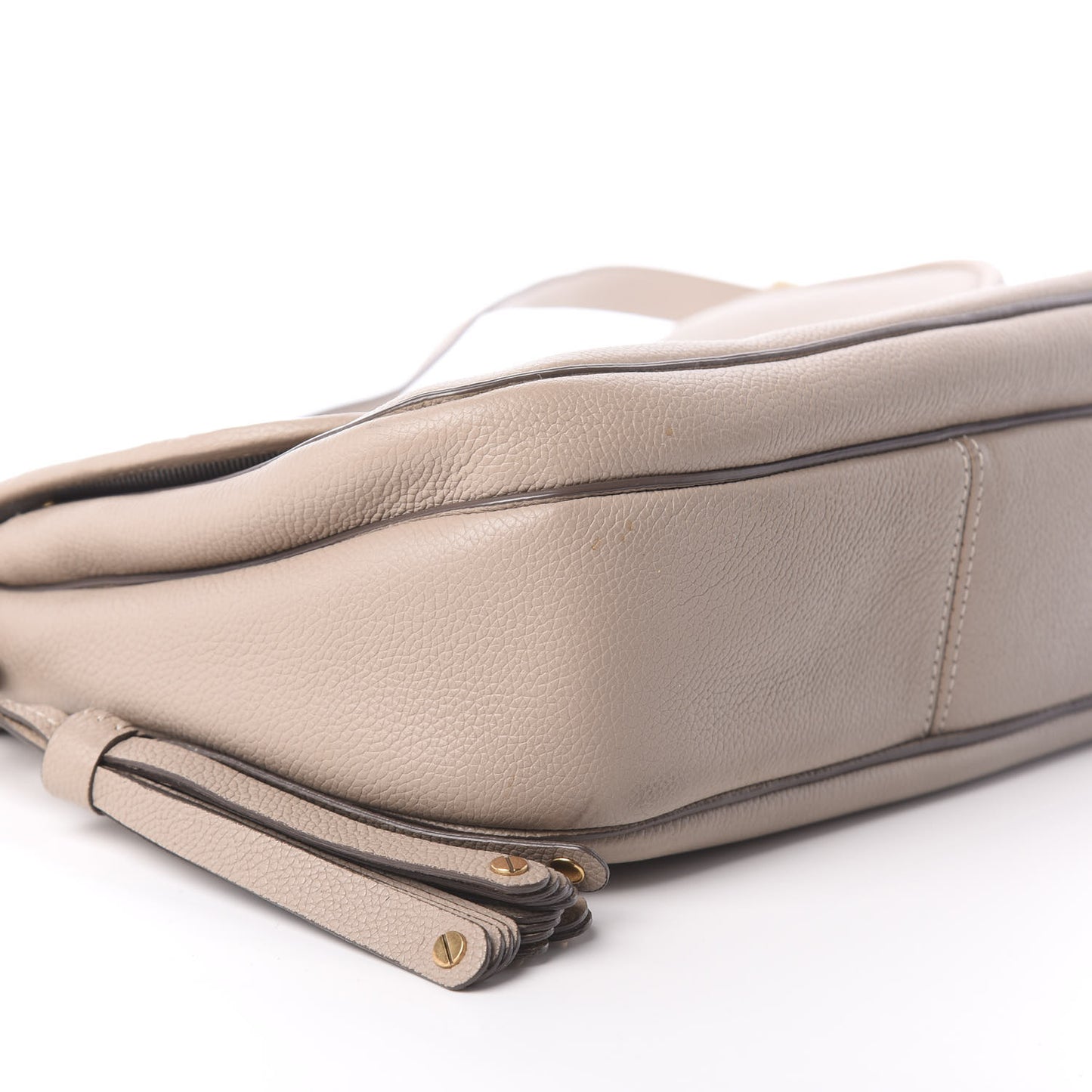 Calfskin Interlock Courier Messenger Taupe