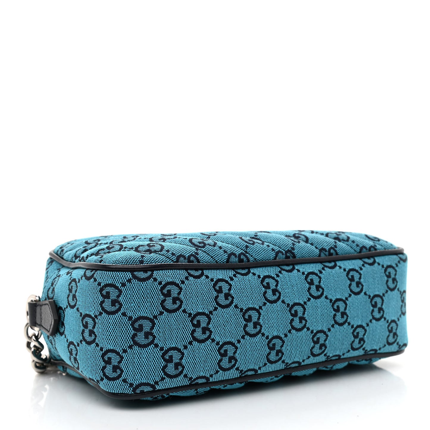 Monogram Multicolor Matelasse Diagonal Small GG Marmont Chain Shoulder Bag Light Blue
