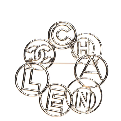 Chanel Hoop Cuba Logo Brooch Gold 1 of 5