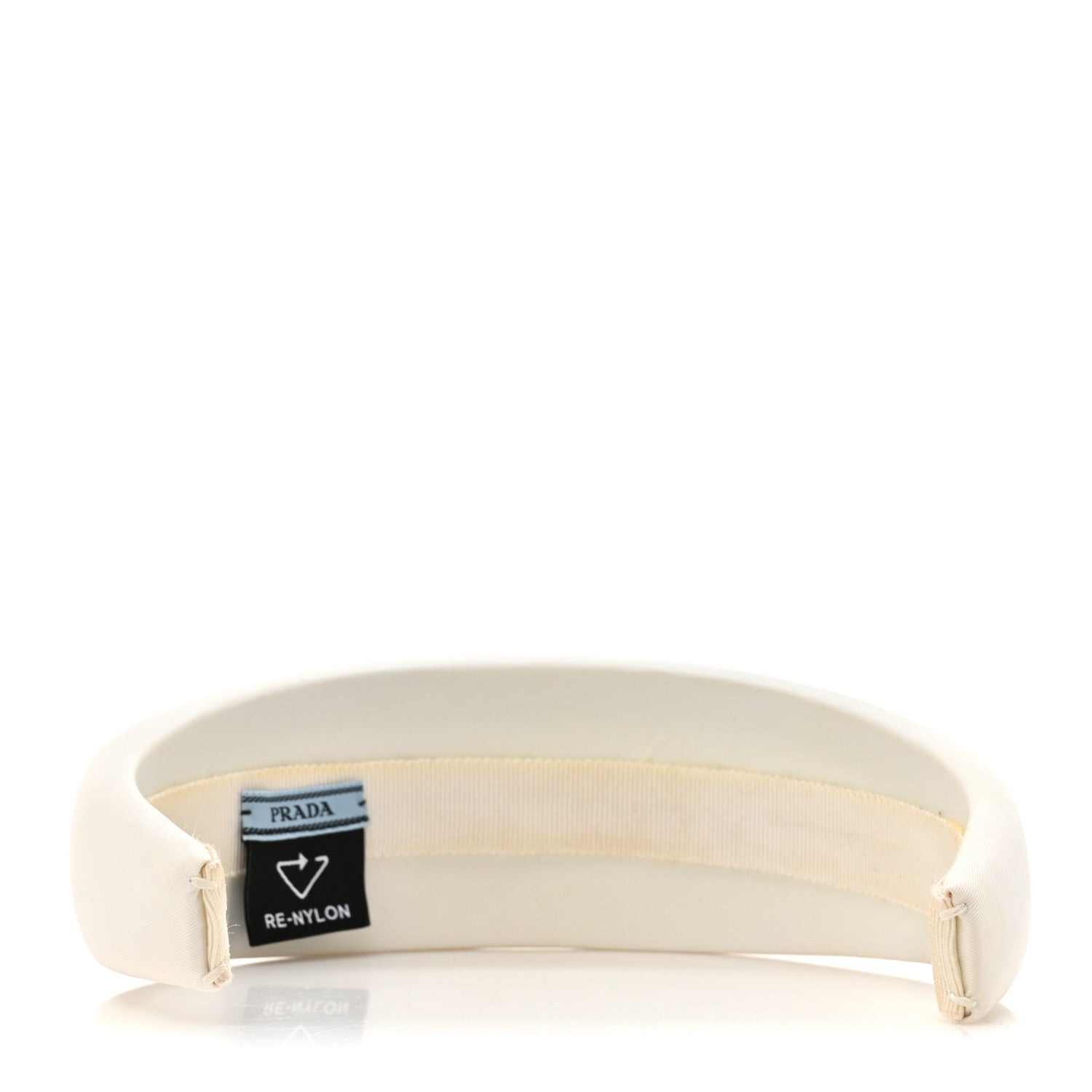 Prada Re-Nylon Triangle Logo Headband White 3 of 5