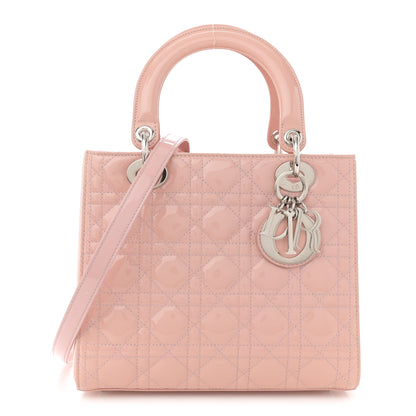 Christian Dior Patent Cannage Medium Lady Dior Rose Clair 1 of 11