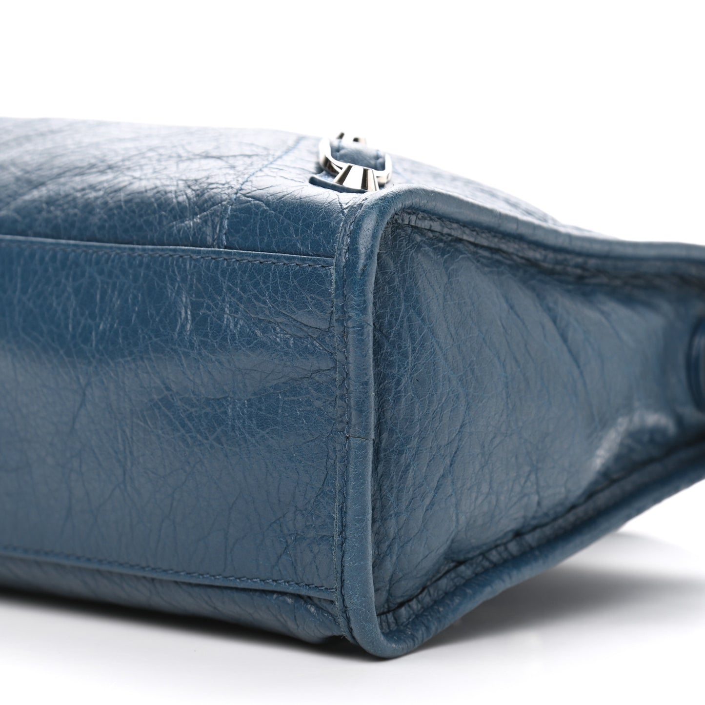 Agneau Classic Silver Hardware S City Bleu Profond