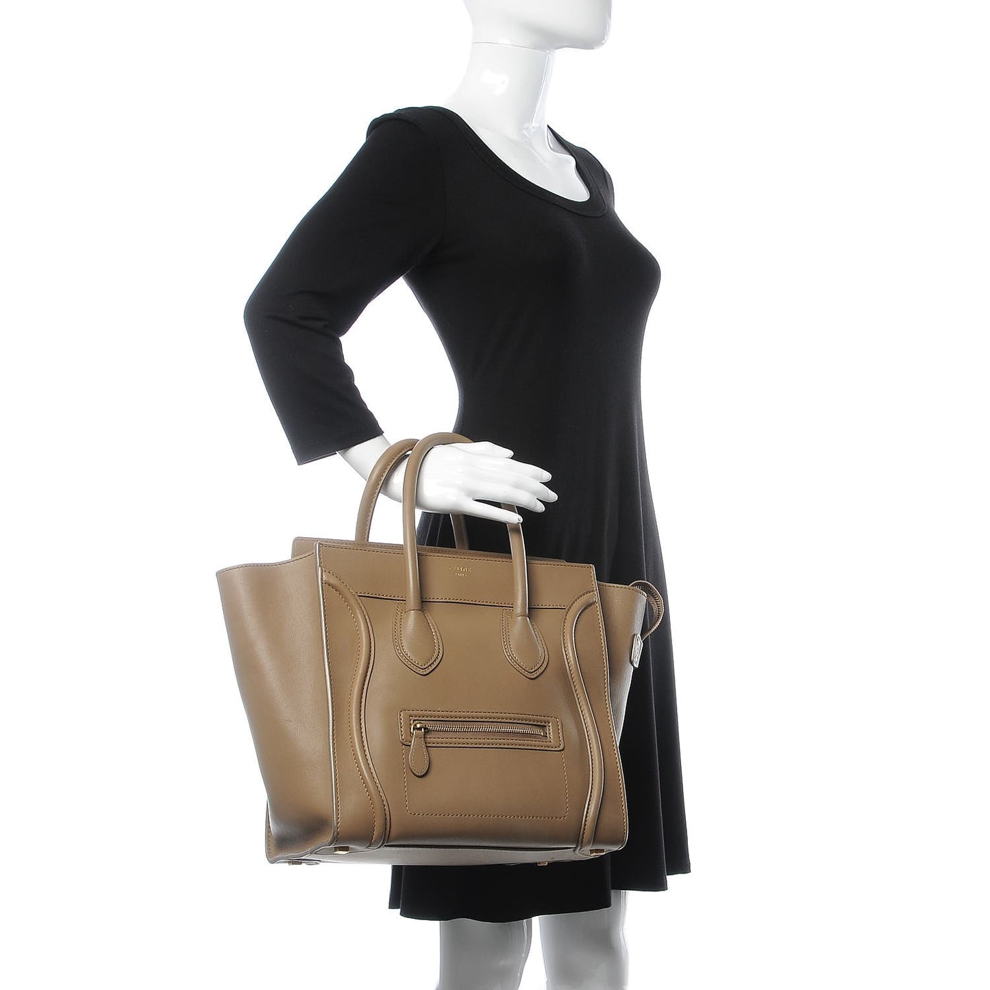 Smooth Calfskin Mini Luggage Camel