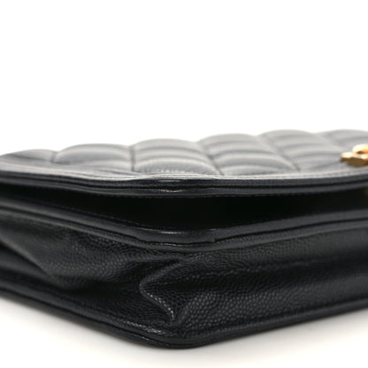 Chanel Caviar Quilted Boy Wallet On Chain WOC Black 10 of 11