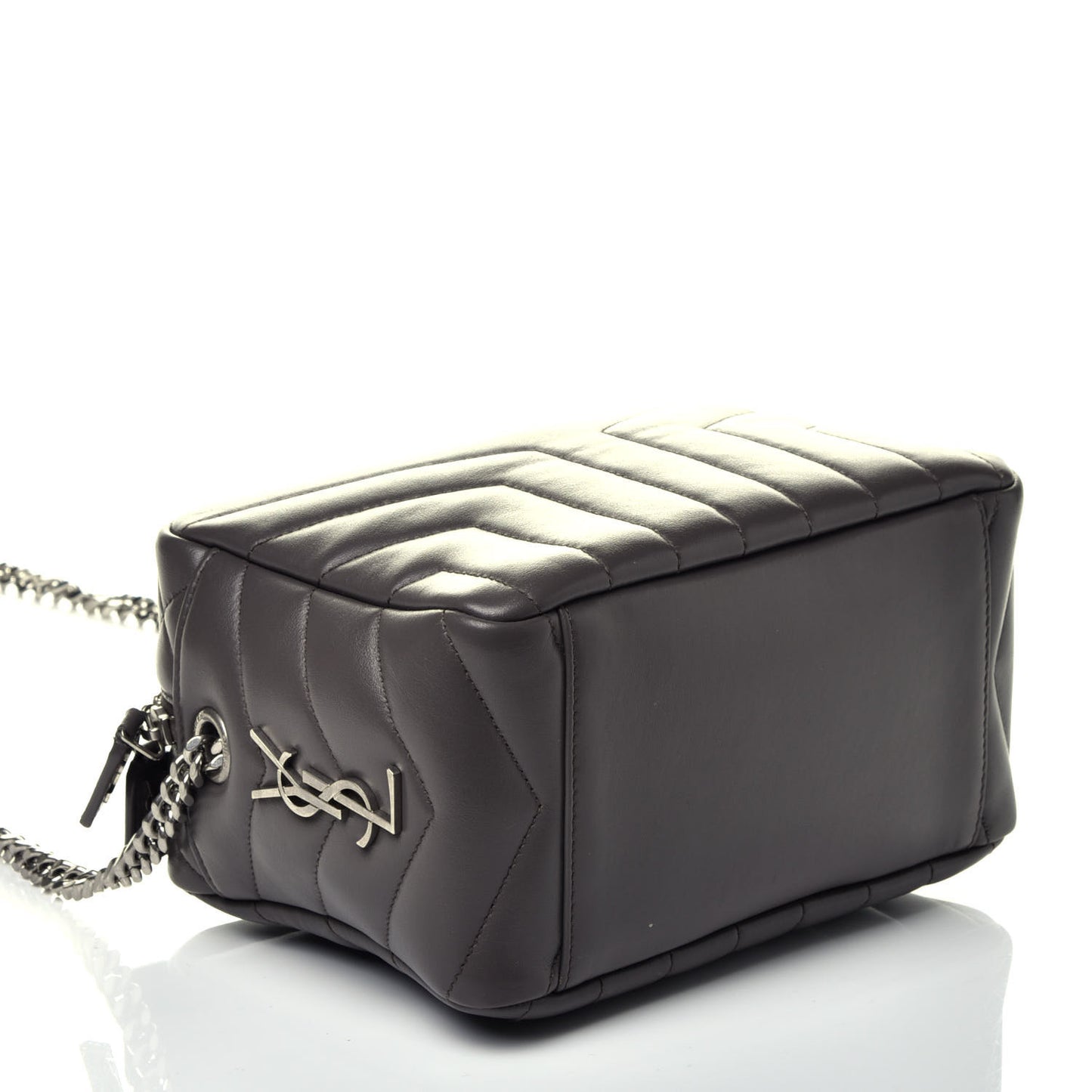 Calfskin Y Quilted Monogram Small Loulou Bowling Bag Earth