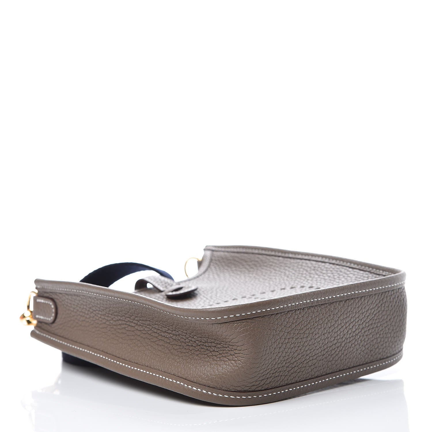 Hermes Taurillon Clemence Amazone Evelyne TPM Etoupe Bleu Indigo 4 of 10