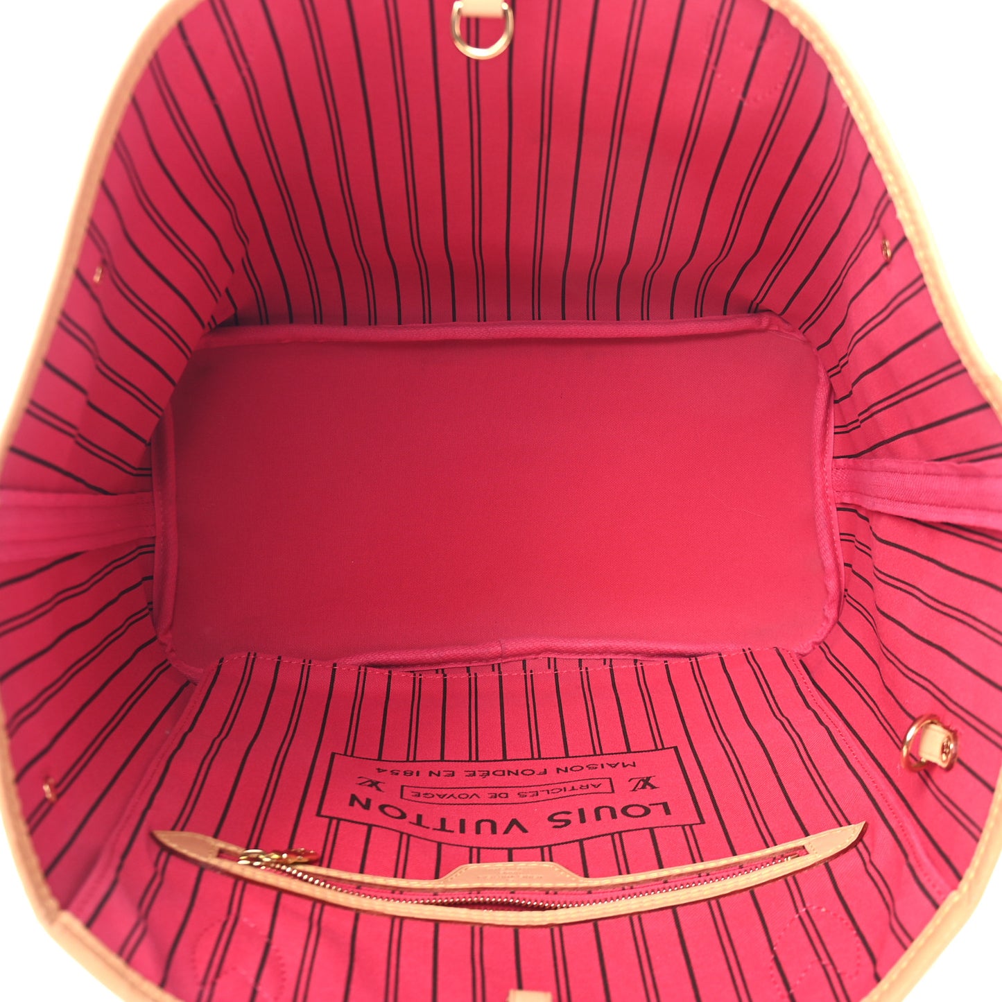 Monogram Bay Neverfull MM Rose Ballerine Poppy