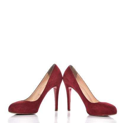Christian Louboutin Suede Declic 120 Pumps 37 Dark Red 5 of 13