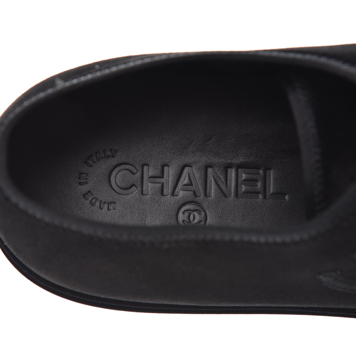 Chanel Velvet Womens CC Sneakers 40 Black 6 of 9