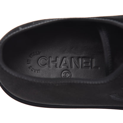 Chanel Velvet Womens CC Sneakers 40 Black 6 of 9