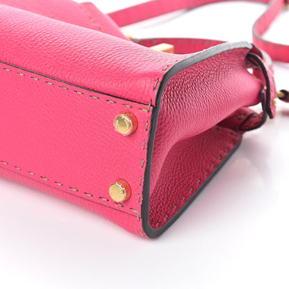 Fendi Cuoio Romano Selleria Mini Peekaboo Iconic Satchel Fuxia 10 of 10