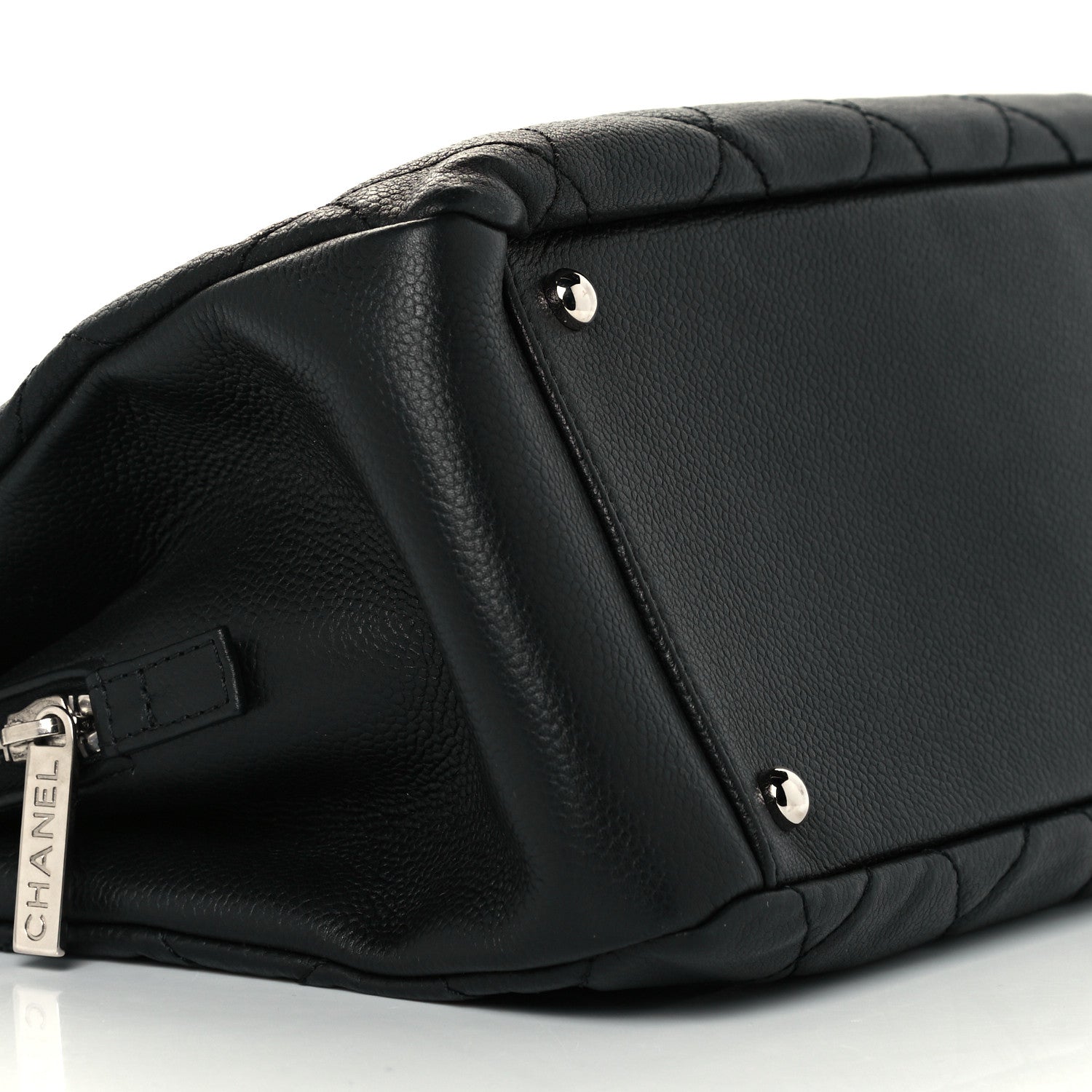Chanel Caviar Quilted CC Timeless Soft Tote Black 9 of 10