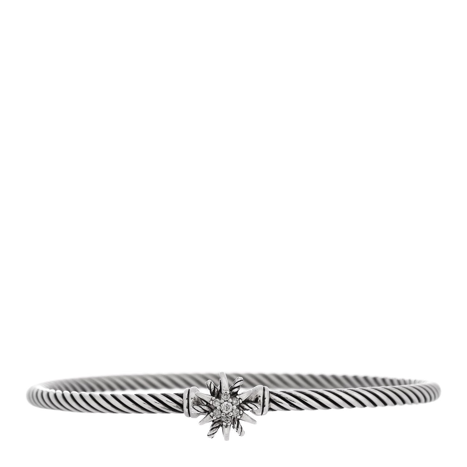 David Yurman Sterling Silver Diamond Starburst Bracelet 1 of 3