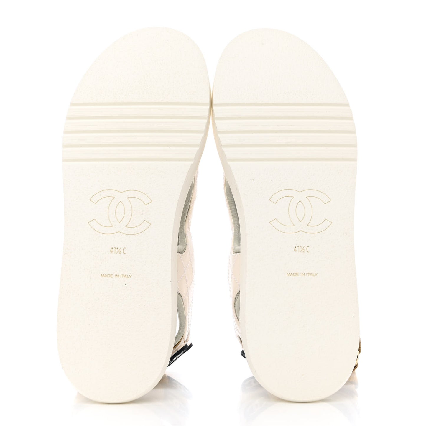 Goatskin Fabric Gladiator Sandals 41.5 White Light Grey Navy Blue