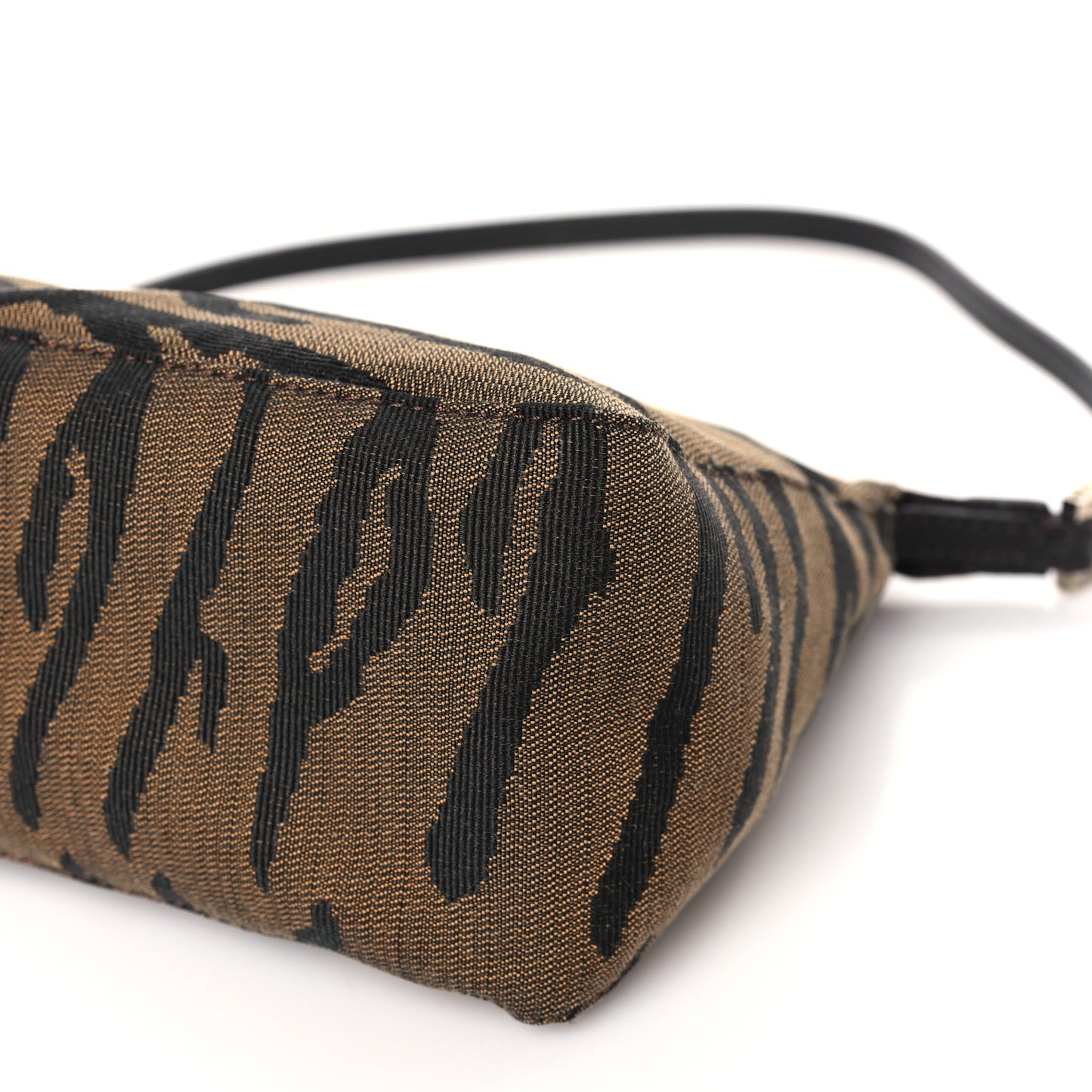 Canvas Tiger Print Pochette Brown