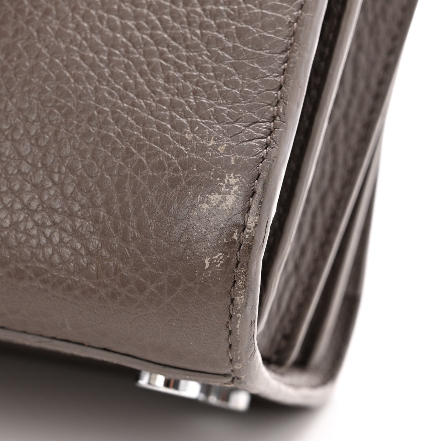 Grained Calfskin Nano Sac De Jour Fog