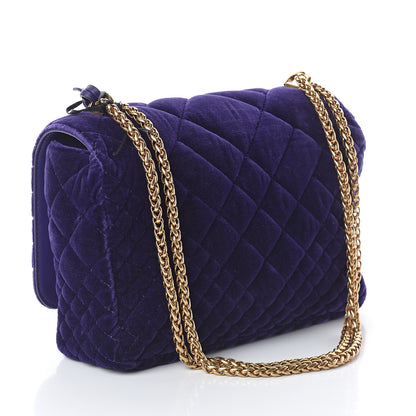 Versace Velvet Quilted Icon Crossbody Bag Purple 2 of 8